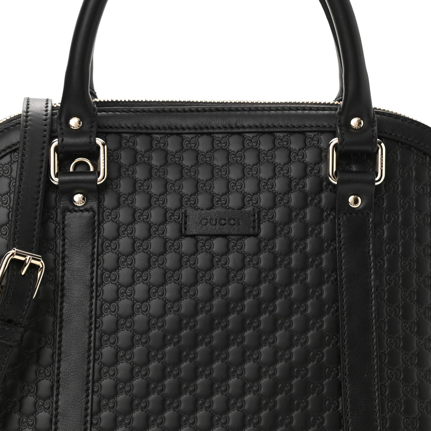 Microguccissima Medium Dome Bag Black