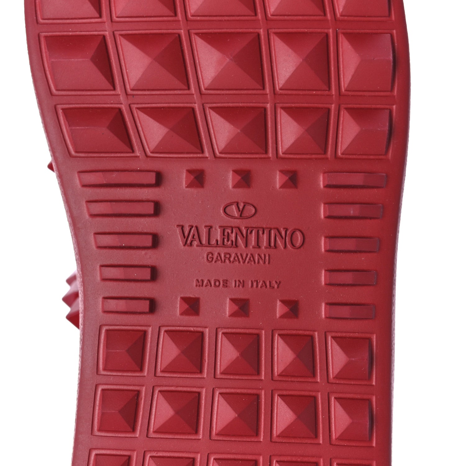 Valentino Garavani Calfskin Rockstud Untitled Open Sneakers 36.5 Red 6 of 8