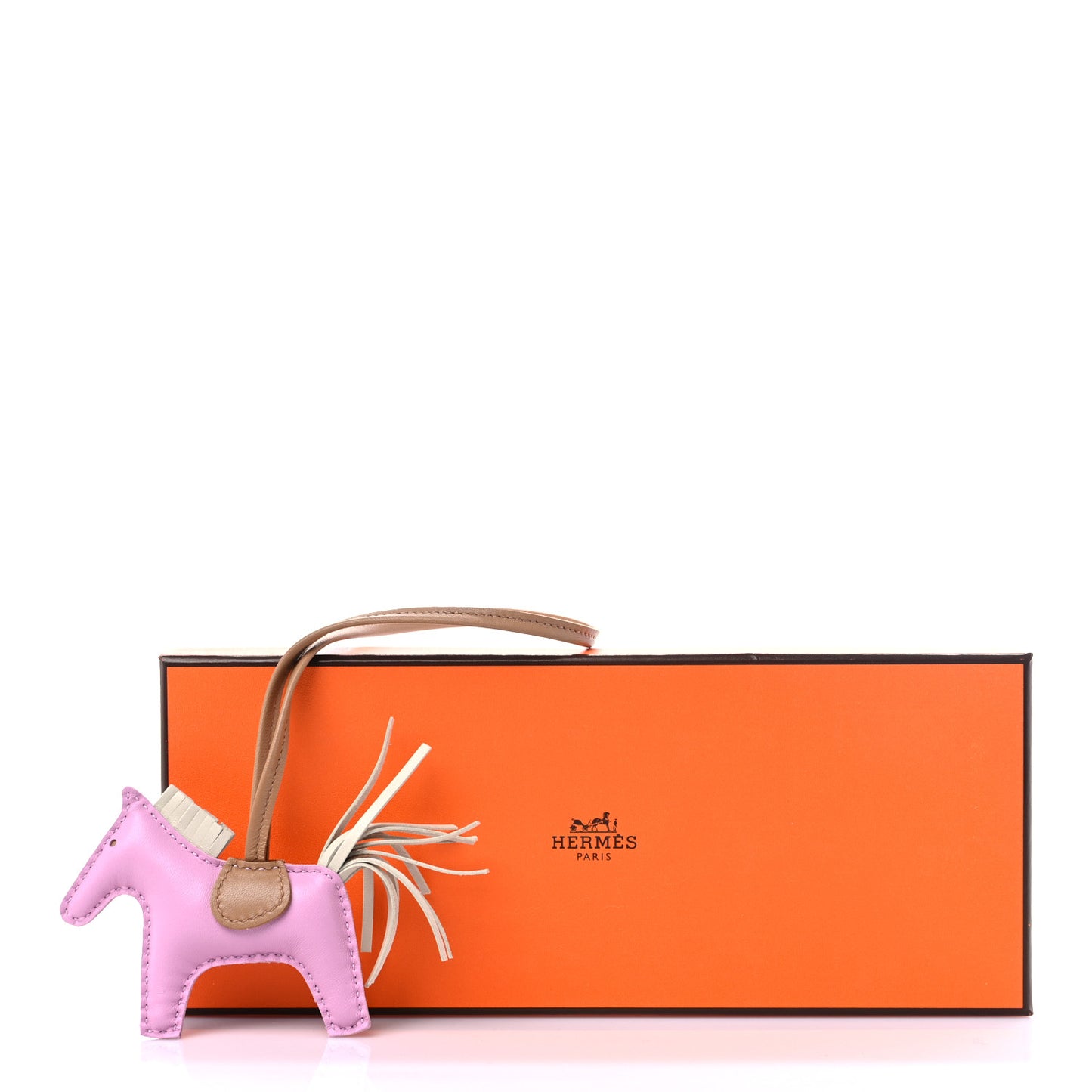 Milo Lambskin Grigri Rodeo Horse Bag Charm PM Mauve Sylvestre Craie Chai