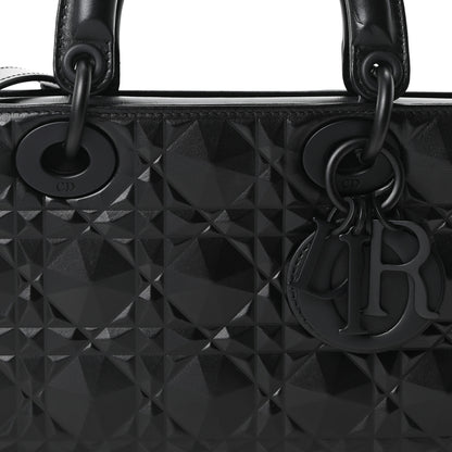 Christian Dior Calfskin Cannage Diamond Medium Lady D-Joy Black 8 of 11