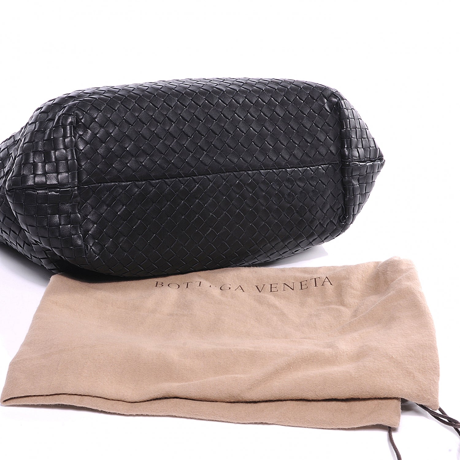 Bottega Veneta Leather Intrecciato Capri Tote Black 11 of 11
