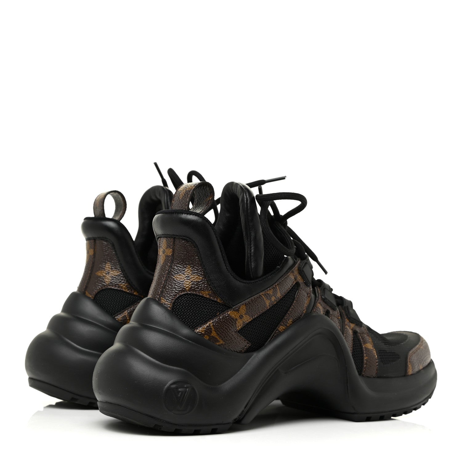 Louis Vuitton Calfskin Patent Monogram LV Archlight Sneakers 38 Black 5 of 8