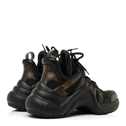 Louis Vuitton Calfskin Patent Monogram LV Archlight Sneakers 38 Black 5 of 8