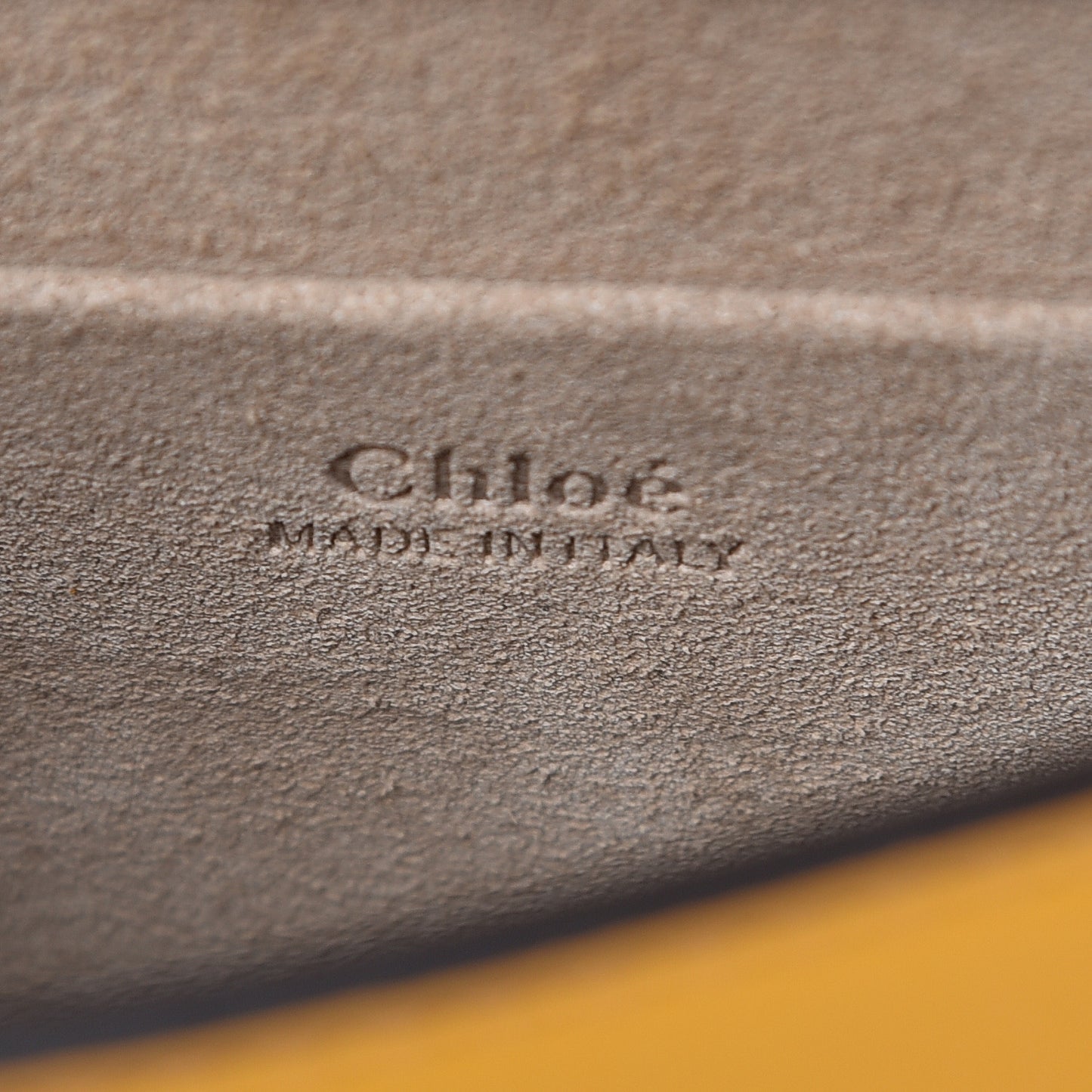 Calfskin Suede Small Nile Bracelet Bag Dusty Yellow