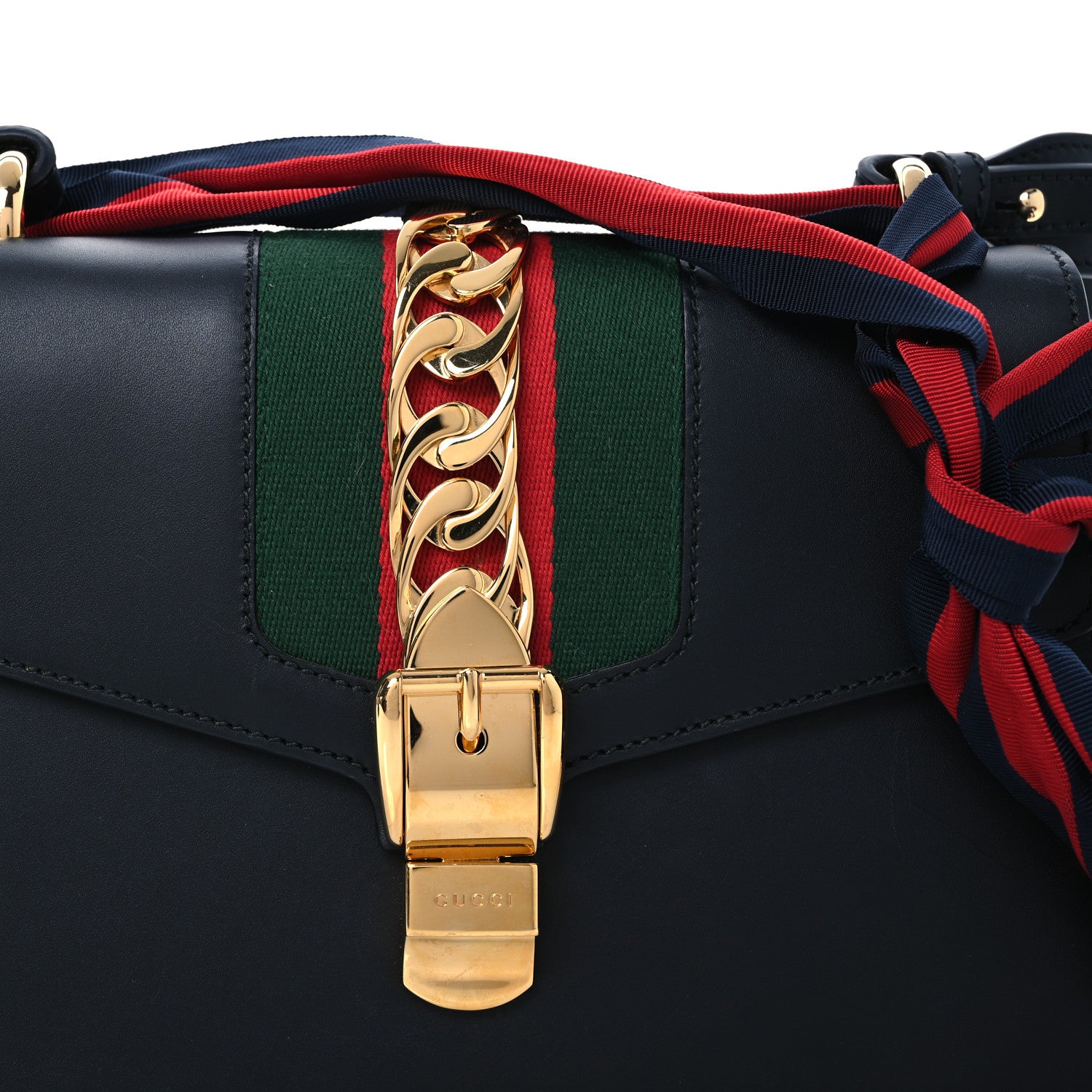 Gucci Calfskin Small Sylvie Shoulder Bag Black 8 of 15