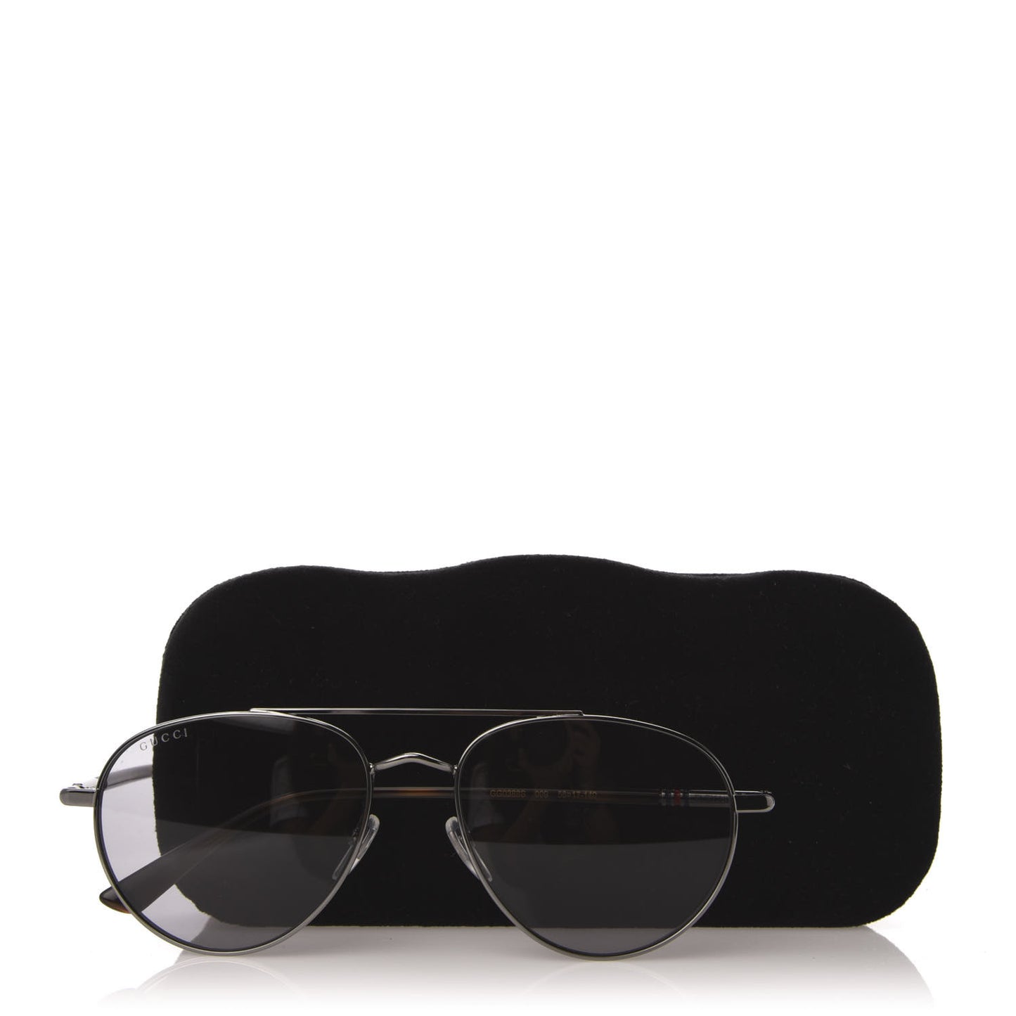 Acetate Aviator Sunglasses GG0388S Silver Tortoise