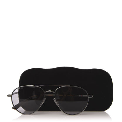 Gucci Acetate Aviator Sunglasses GG0388S Silver Tortoise 8 of 8