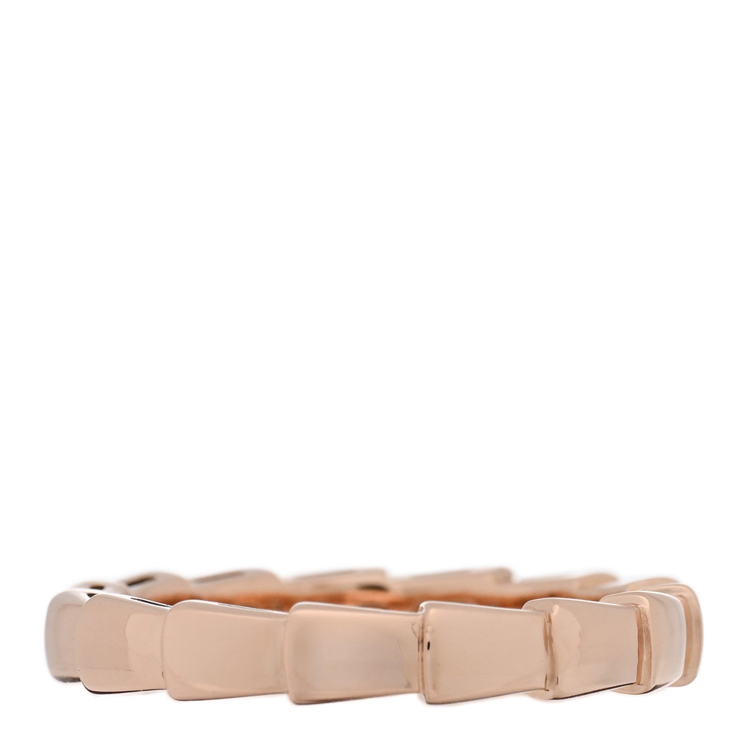 Bulgari 18K Rose Gold Serpenti Viper Band Ring 56 7.5 1 of 4