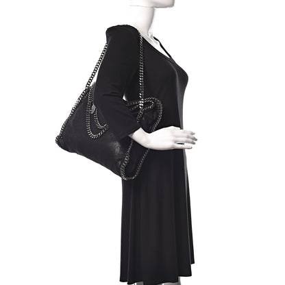 Stella McCartney Shaggy Deer Small Falabella Fold Over Tote Black 2 of 10