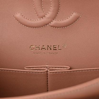 Chanel Suede Quilted Medium Double Flap Light Pink 6 of 10