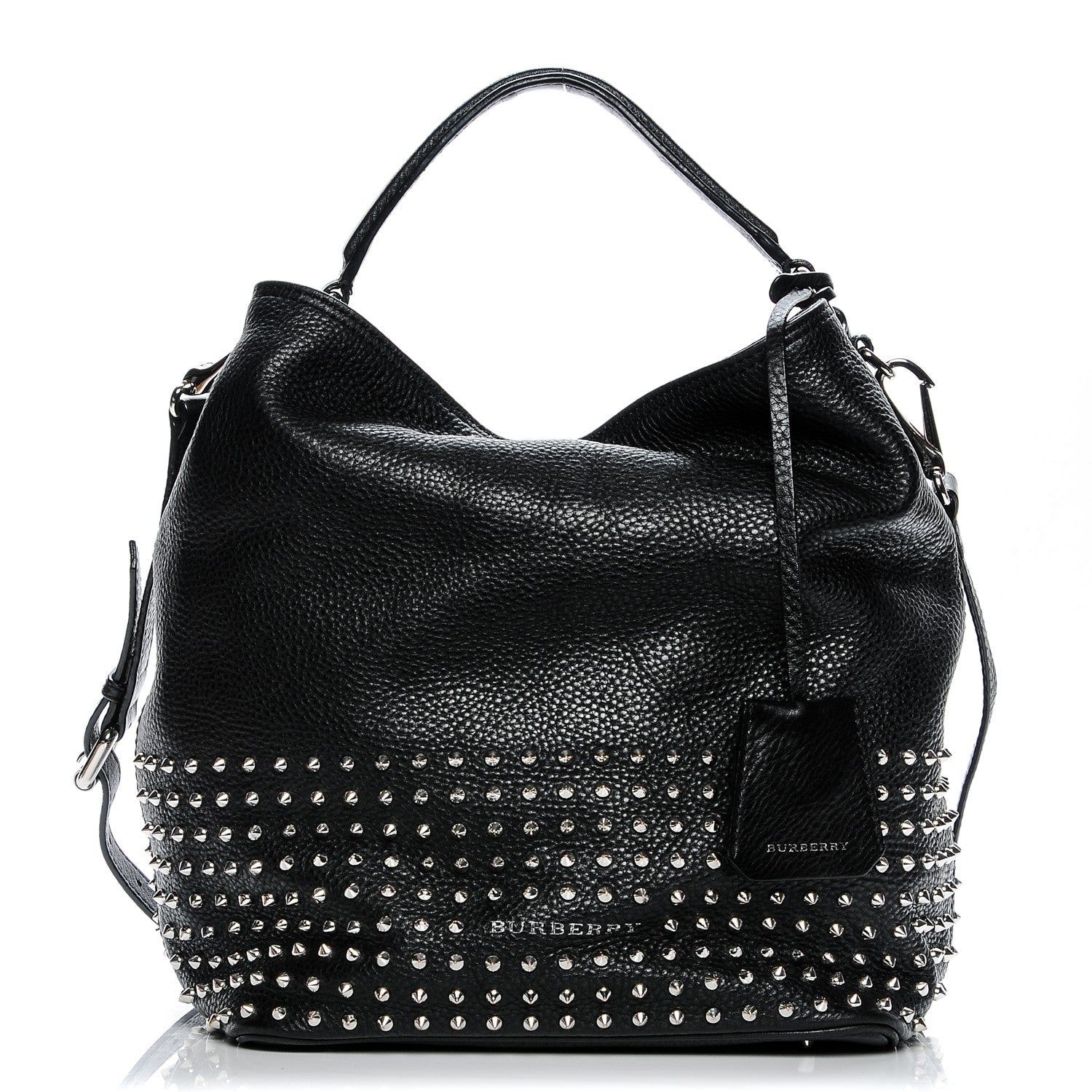 Burberry Calfskin Studded Medium Susanna Hobo Black 1 of 9