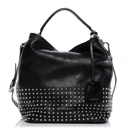 Burberry Calfskin Studded Medium Susanna Hobo Black 1 of 9