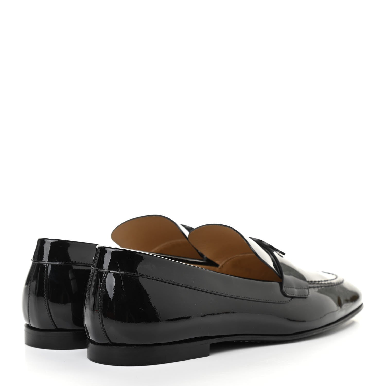 Chanel Patent CC Mocassin Loafers 38 Black 4 of 8