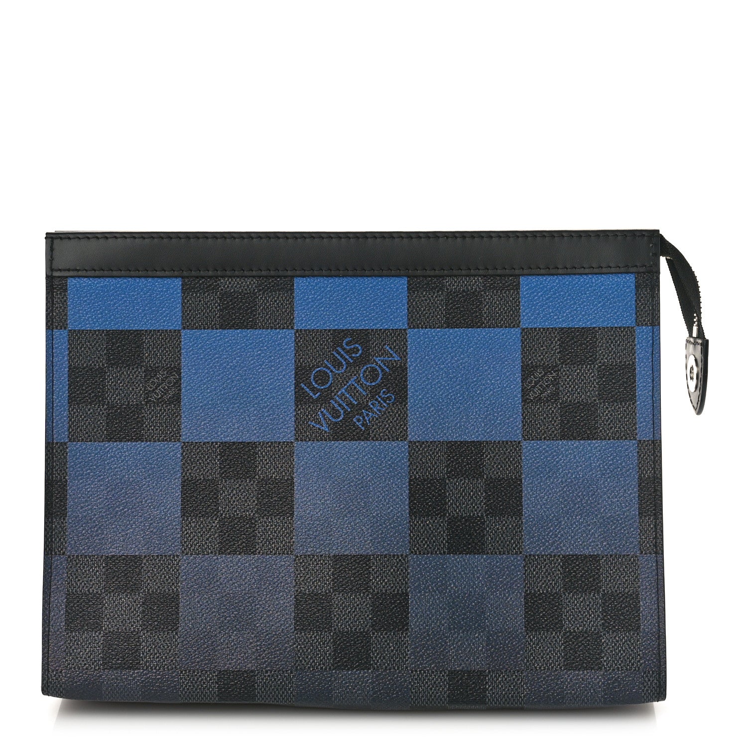 Louis Vuitton Damier Graphite Giant Pixel Pochette Voyage MM Blue Blue 1 of 8