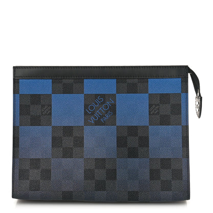 Louis Vuitton Damier Graphite Giant Pixel Pochette Voyage MM Blue Blue 1 of 8
