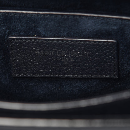 Saint Laurent Grained Calfskin Medium Monogram Sunset Navy Blue 6 of 10
