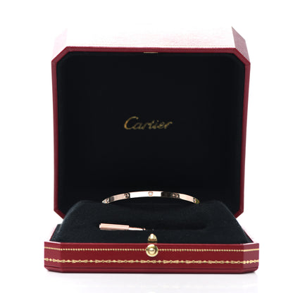 Cartier 18K Pink Gold 6 Diamond Small LOVE Bracelet 17 5 of 5