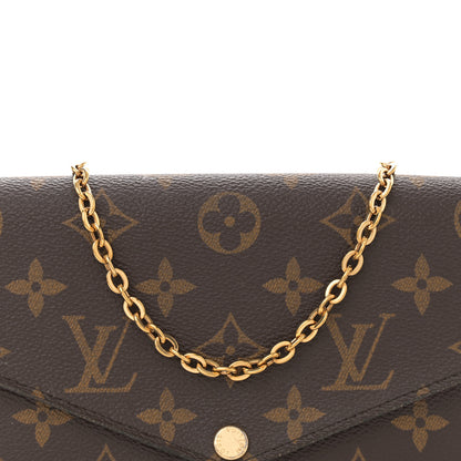 Louis Vuitton Monogram Pochette Felicie Chain Wallet Fuchsia 9 of 12
