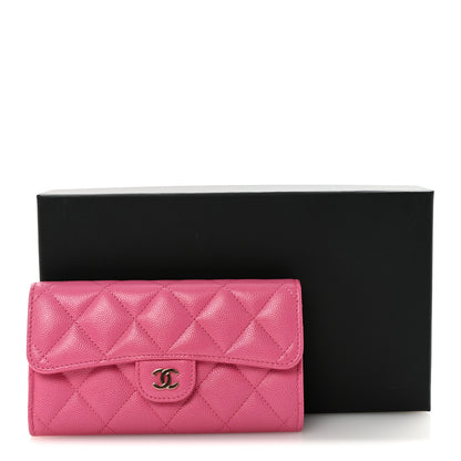 Chanel Caviar Quilted Medium Flap Wallet Pink 9 of 9