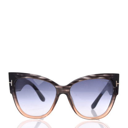 Tom Ford Acetate Anoushka Cat Eye Sunglasses TF371 Melange Grey Peach 2 of 8