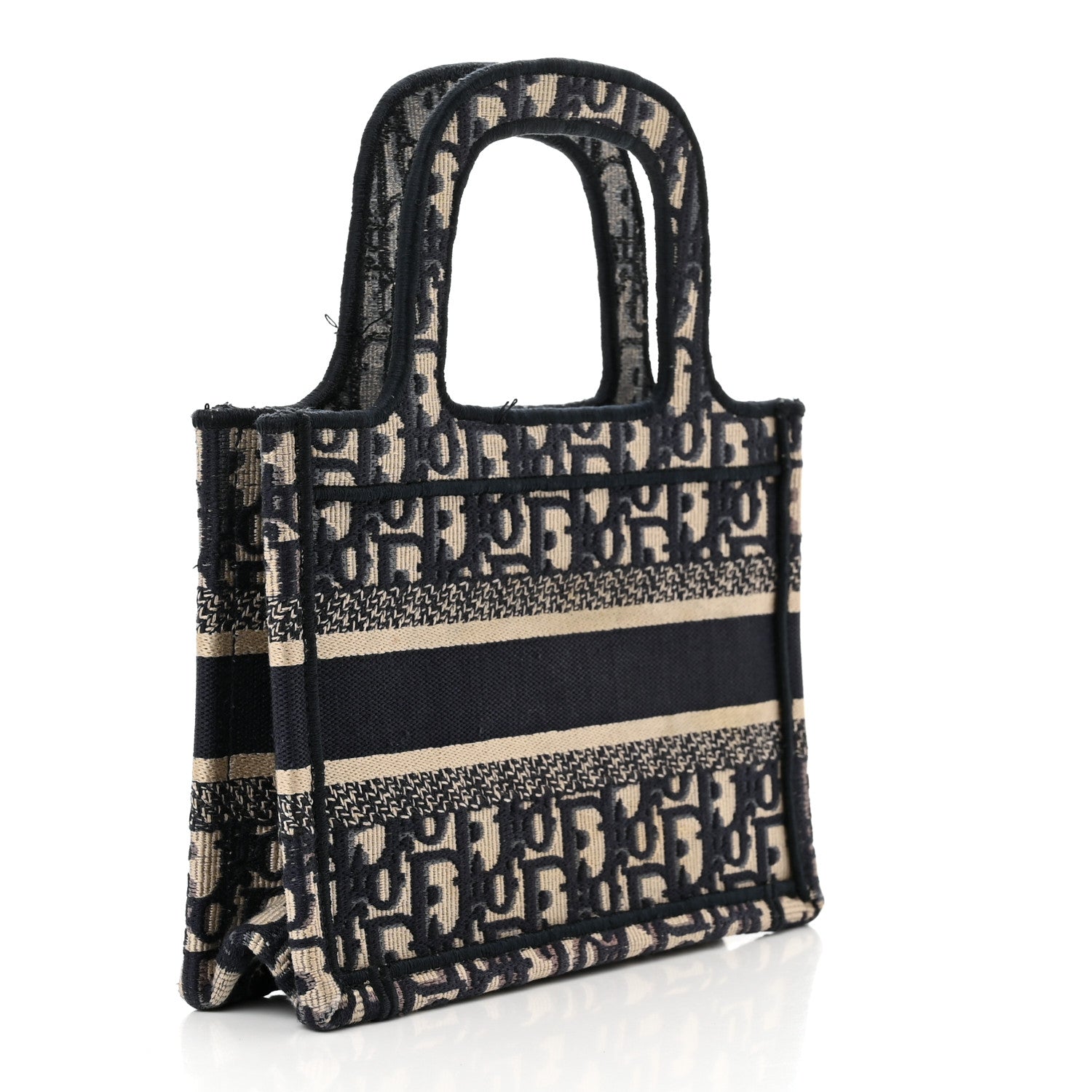 Christian Dior Oblique Mini Book Tote Blue Multicolor 4 of 13