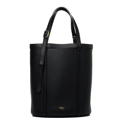 Mulberry Small Classic Grain Calfskin Bucket Tote Bag Black 3 of 21