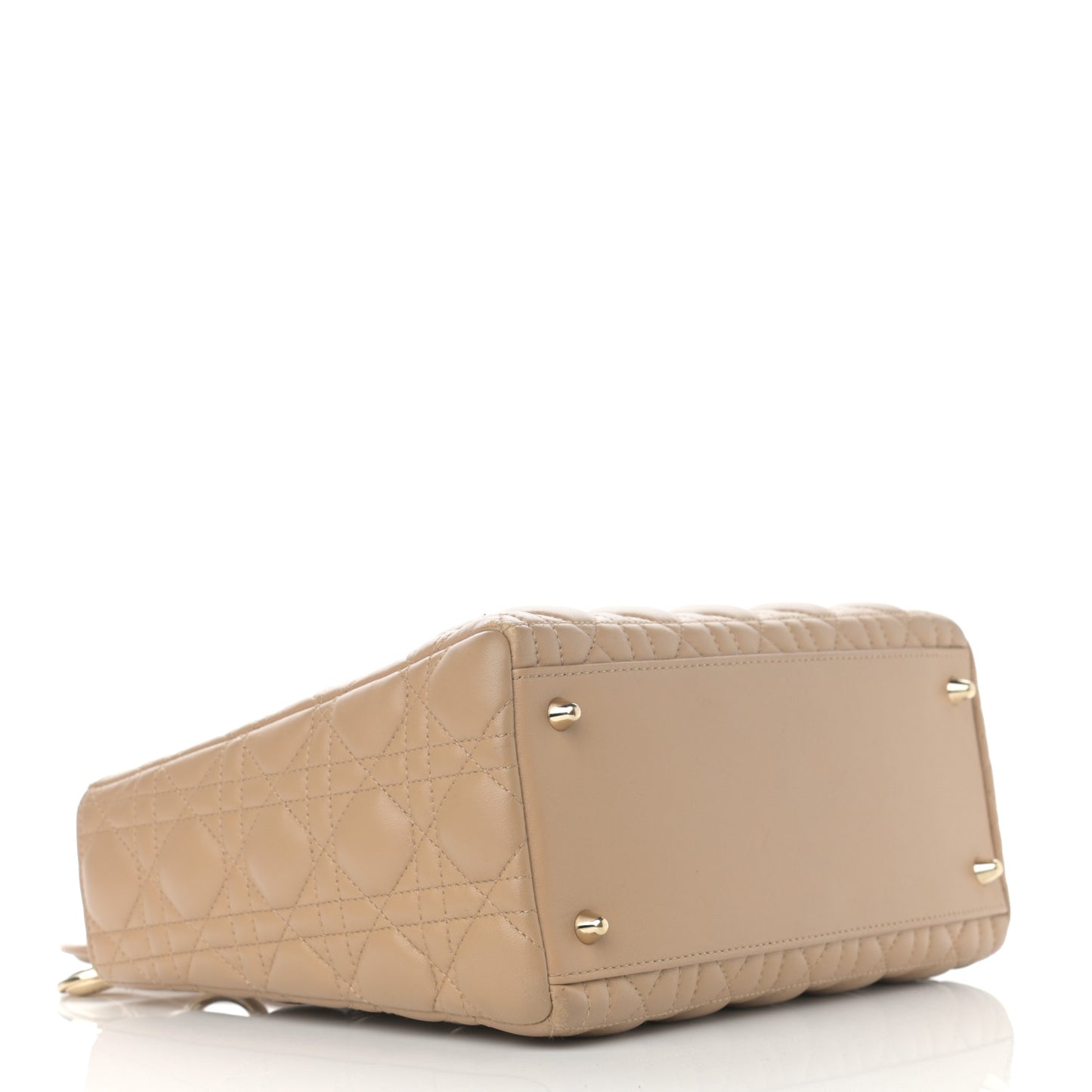 Lambskin Cannage Medium Lady Dior Beige