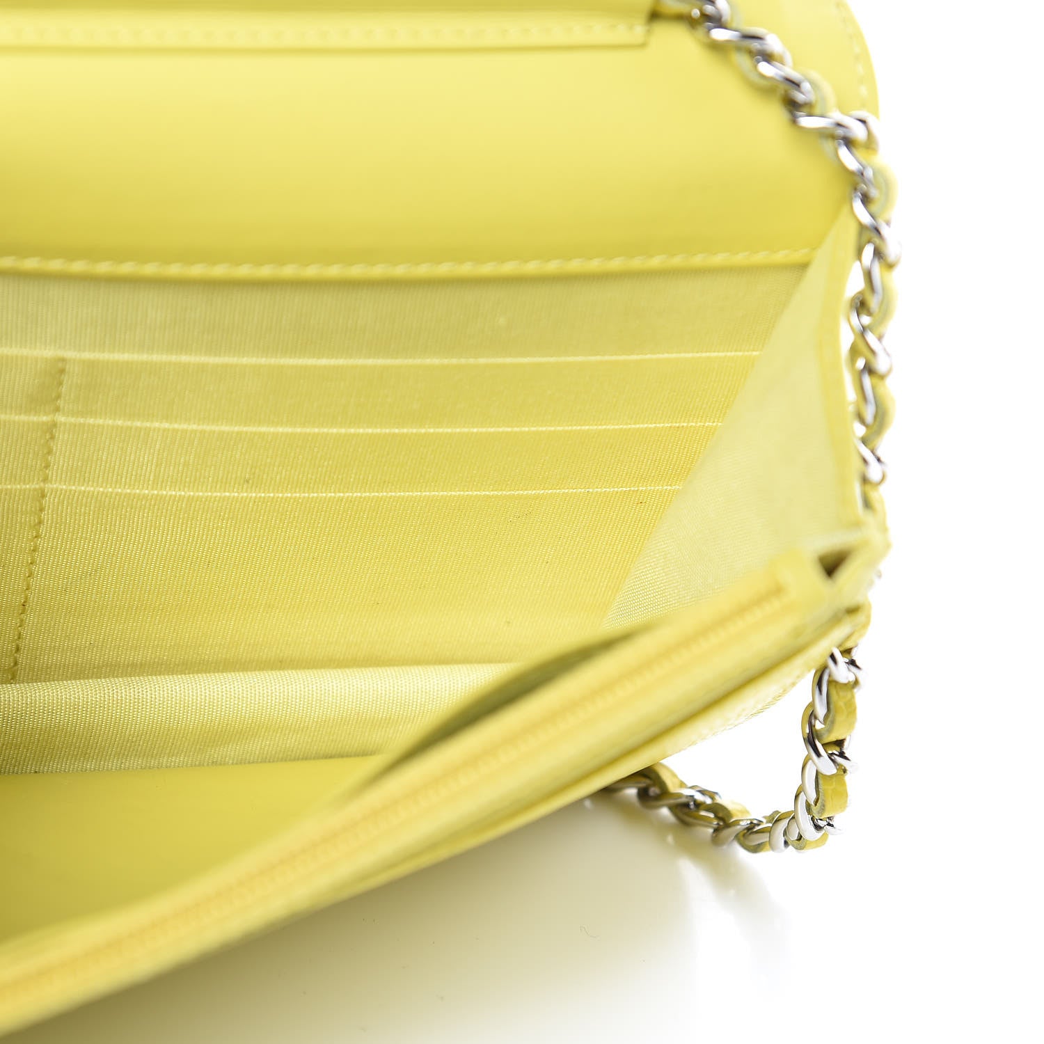 Chanel Caviar Timeless CC Wallet on Chain WOC Yellow 15 of 17