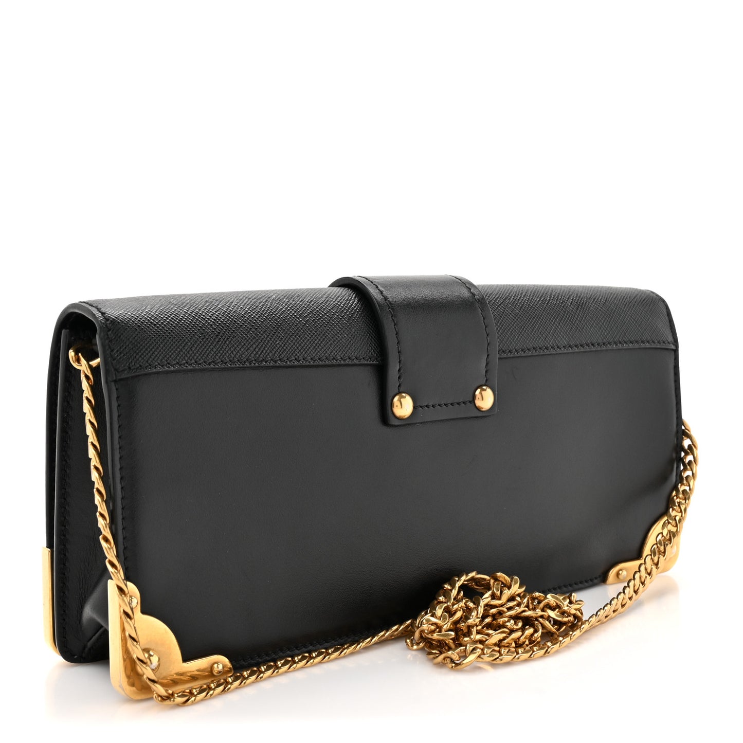 City Calfskin Saffiano Cahier Pochette Black