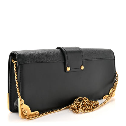 Prada City Calfskin Saffiano Cahier Pochette Black 3 of 14