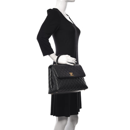 Chanel Caviar Quilted Medium Coco Handle Flap Black 2 of 12