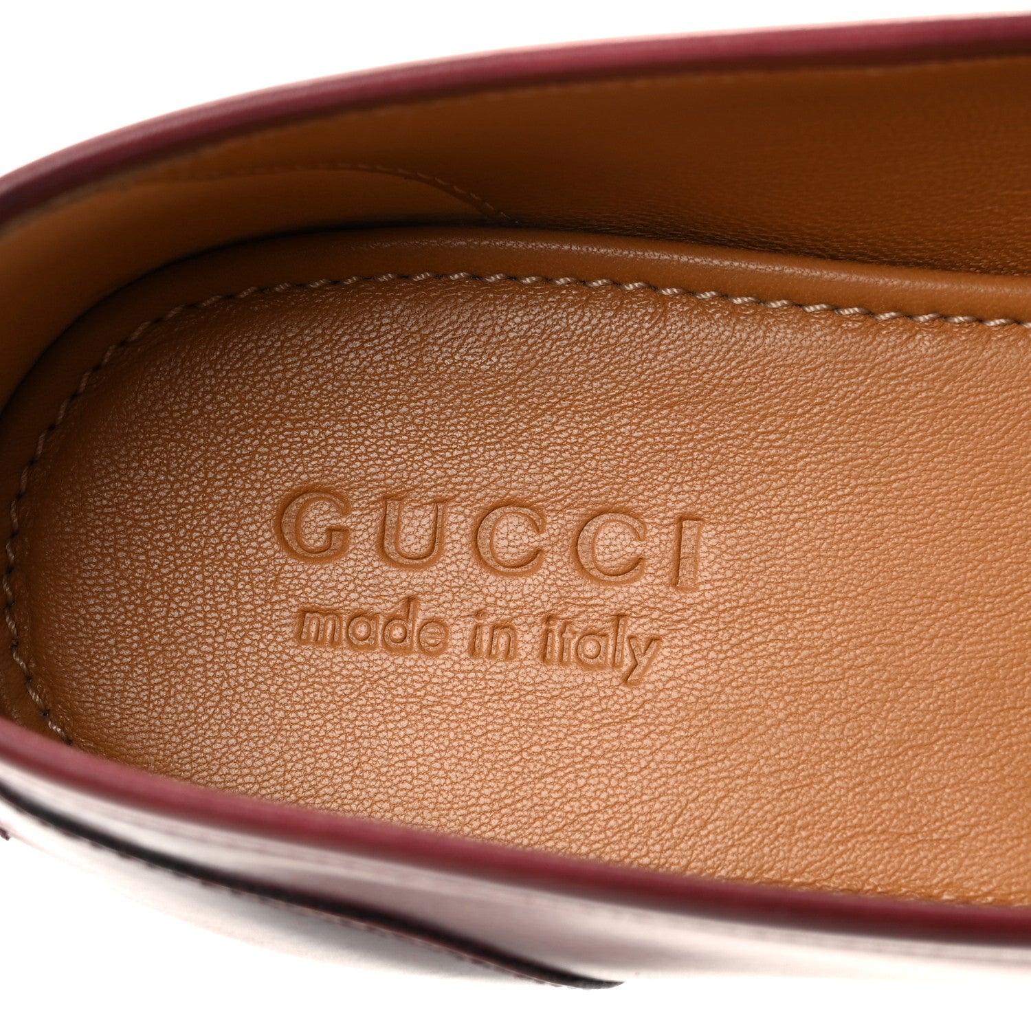 Gucci Calfskin Horsebit Mens Jordaan Loafers 10.5 Strong Red 8 of 9