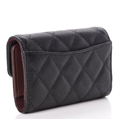 Chanel Caviar Quilted Classic 4 Key Holder Wallet Black 3 of 10