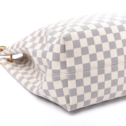 Louis Vuitton Damier Azur Graceful MM Rose Ballerine 5 of 11