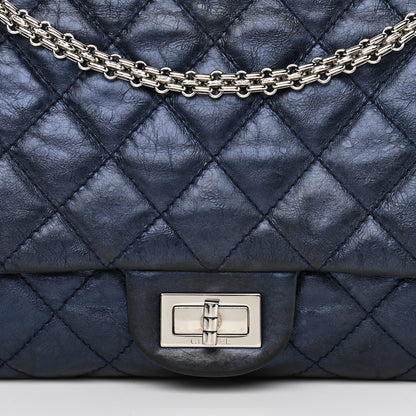 Chanel Metallic Aged Calfskin Quilted 2.55 Reissue 227 Flap Blue 8 of 11