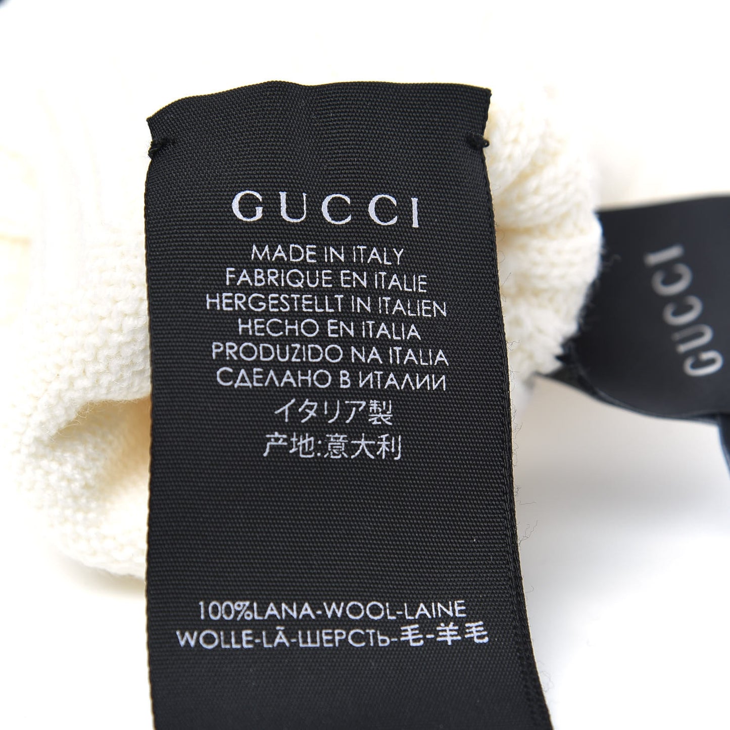 Wool Tricot Gloves M White Tea Dark Green