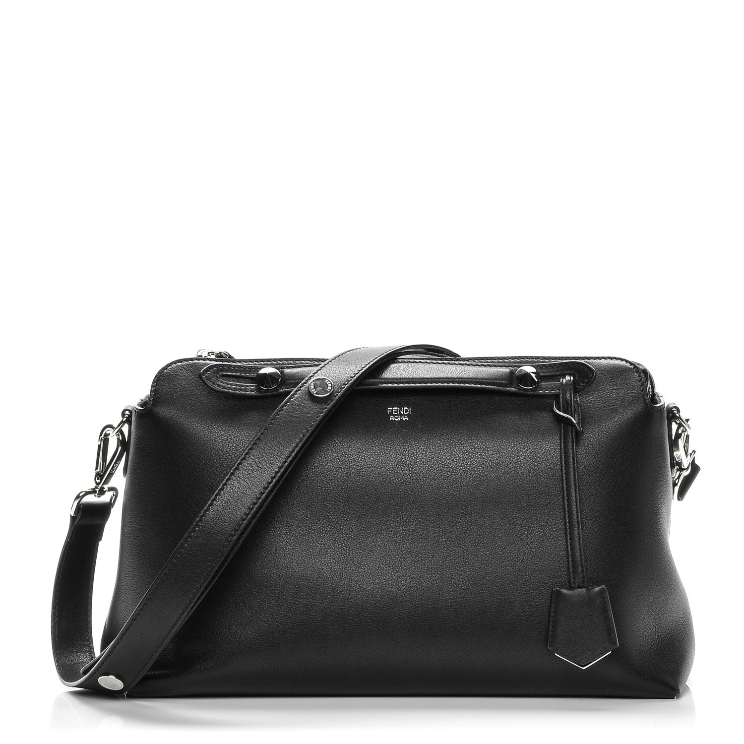 Fendi Vitello Dolce Marmol Large By The Way Boston Bag Black 1 of 6