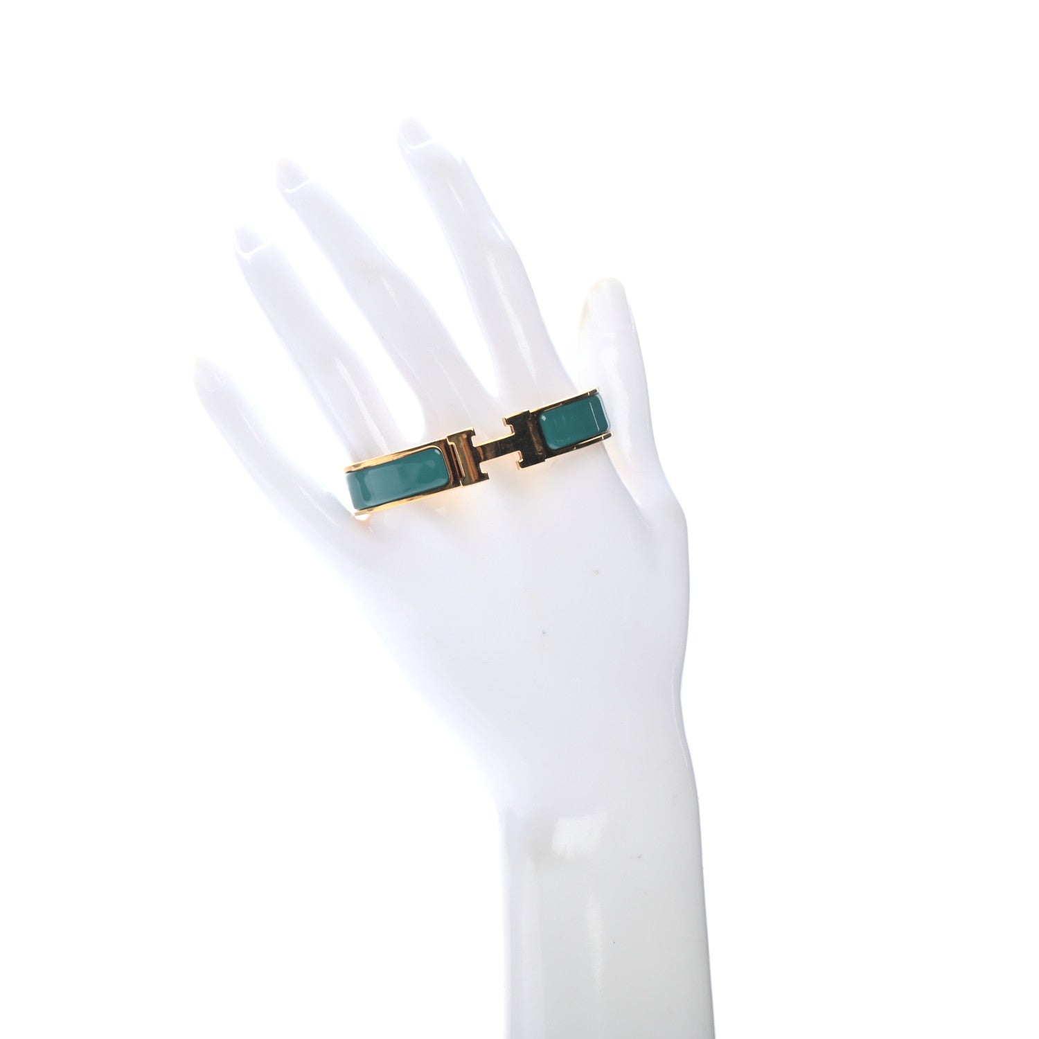 Hermes Enamel Narrow Clic Clac H Bracelet PM Malachite 2 of 4