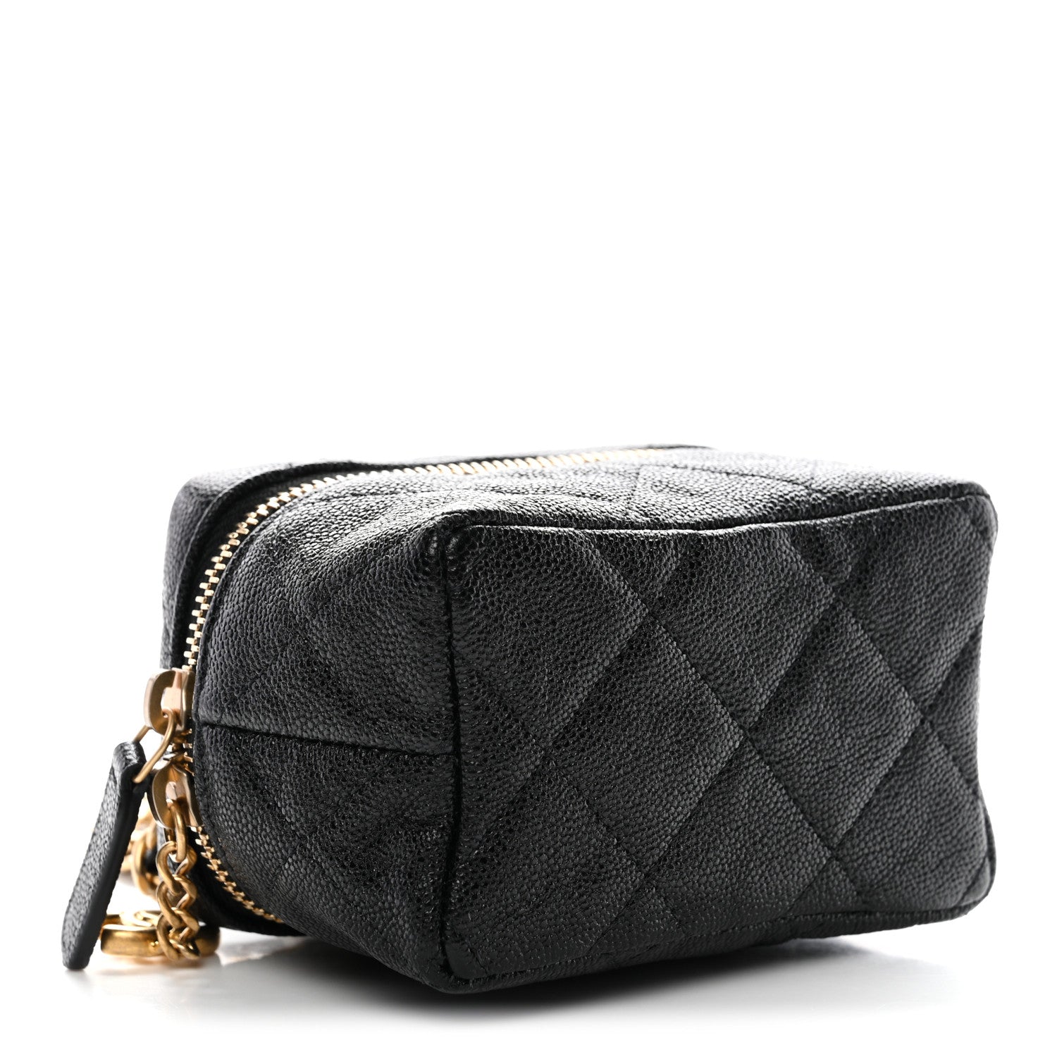 Chanel Caviar Quilted Mini Top Handle Vanity With Chain Black 4 of 10