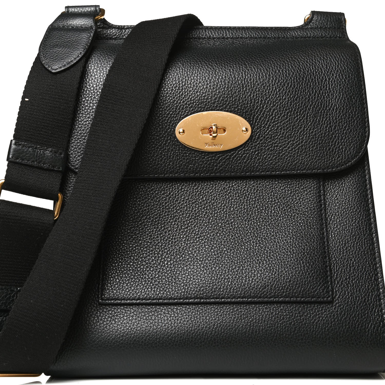 Mulberry Natural Grain Calfskin Antony Messenger Crossbody Black 7 of 12