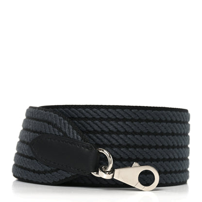 Hermes Toile Epsom 50mm Sangle Cordage Shoulder Strap Black Gris Misty 1 of 4