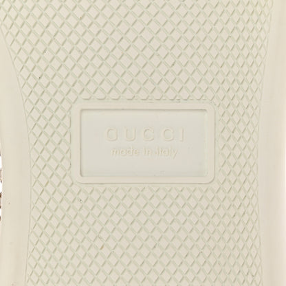 Gucci Calfskin Crystal Web Bee Embroidered Womens Ace Platform Sneakers 35.5 White 7 of 11