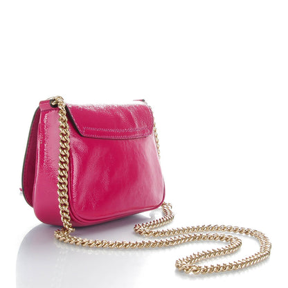 Gucci Vernice Naplack Small Soho Flap Crossbody Bright Bougainvillea 3 of 7