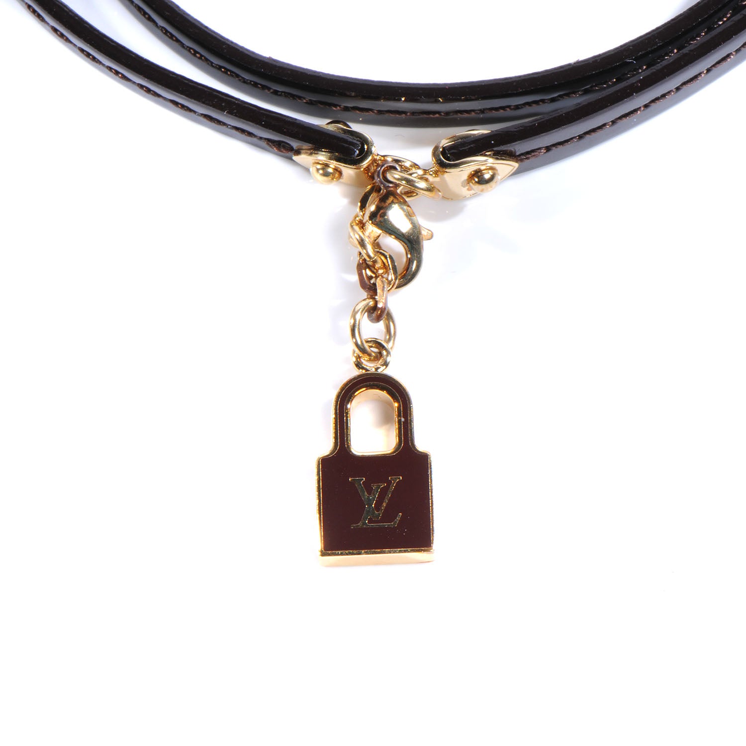 Louis Vuitton Patent Commit Wrap Bracelet Amarante 3 of 5