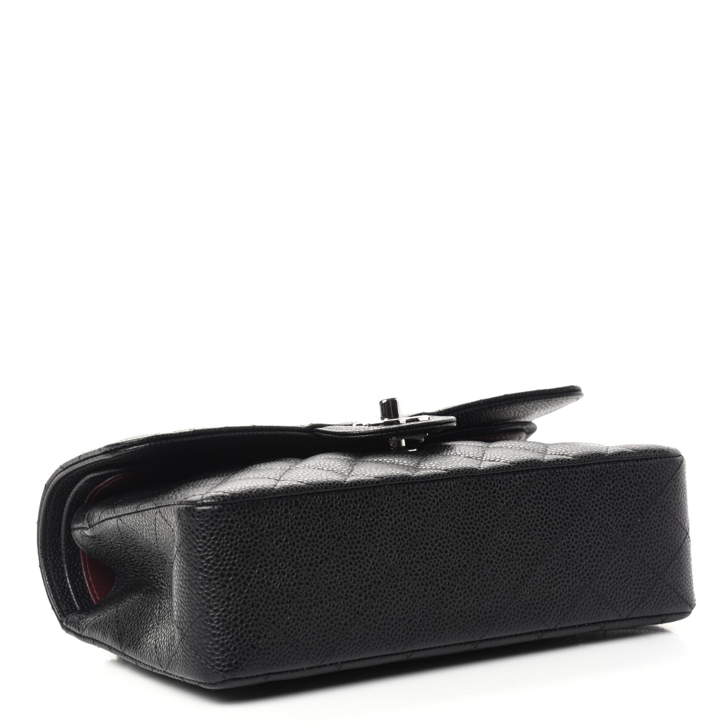 Caviar Quilted Small Double Flap Black