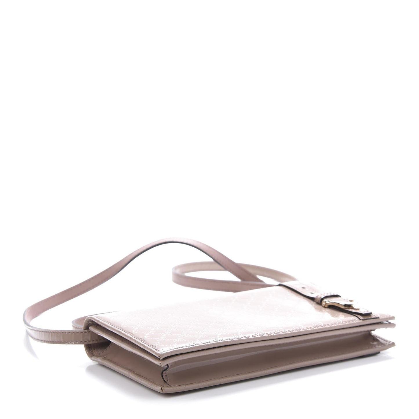 Patent Microguccissima Mini Nice Wallet Dark Cipria