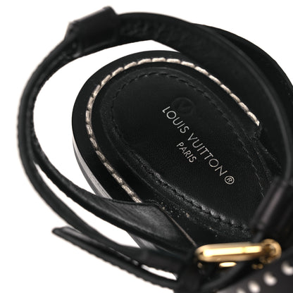 Louis Vuitton Soft Calfskin Perforated Horizon Flat Sandals 36 Black 9 of 12