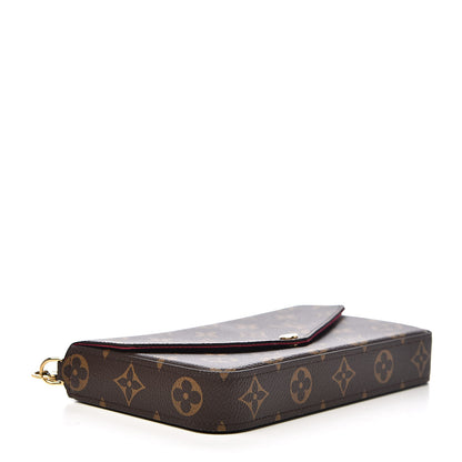 Louis Vuitton Monogram Pochette Felicie Chain Wallet Fuchsia 4 of 11