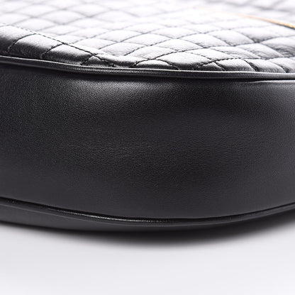 Celine Calfskin Quilted Medium C Charm Bag Black 9 of 9