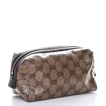 Gucci Crystal Monogram Duchessa Cosmetic Case Dark Brown 3 of 7